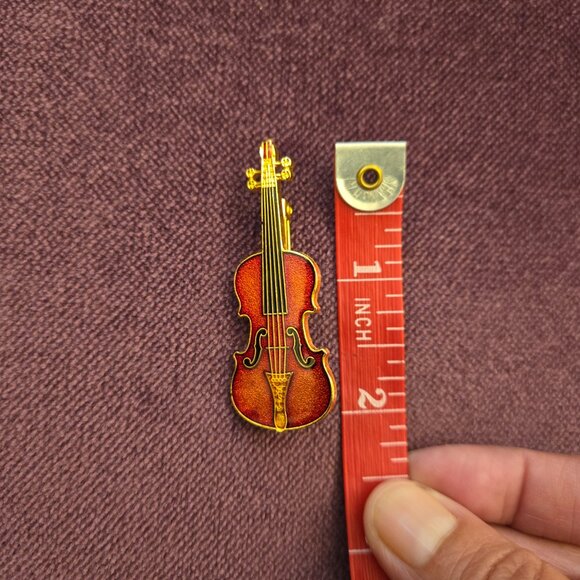 Vintage Wien Enamel Cello Pin - Picture 4 of 5
